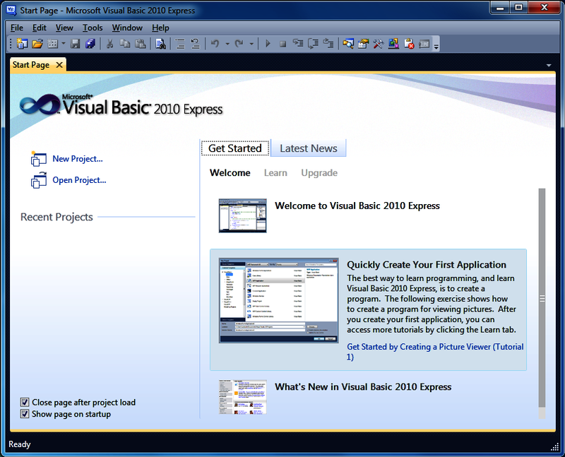 visual basic studio 2010 express